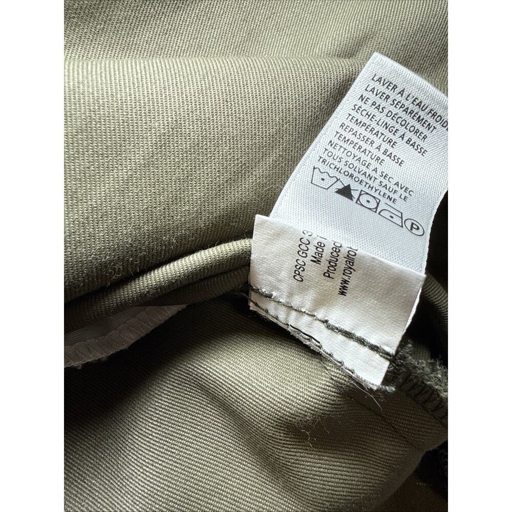 Royal Robbins Snap Front Shirt Dress Belted Olive Green 3/4 Sleeve Womens 4 EUC - Picture 10 of 13